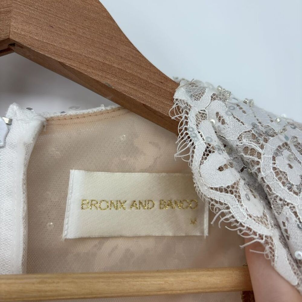 Bronx and Banco Long Sleeve Mini Dress in White - Picture 2 of 6
